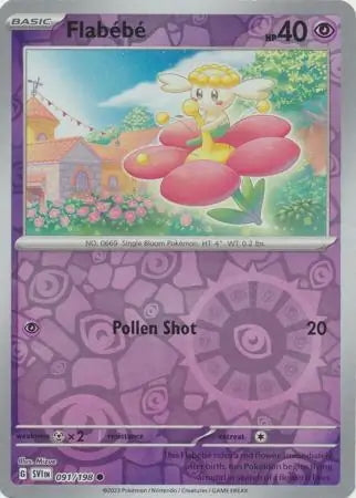 Scarlet & Violet Flabébé #91/198 reverse holo